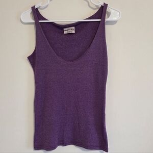 Michael Stars Purple V-Neck Tank Top